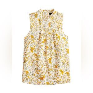J.Crew Pintuck cotton poplin top in sunny blooms NWT XS